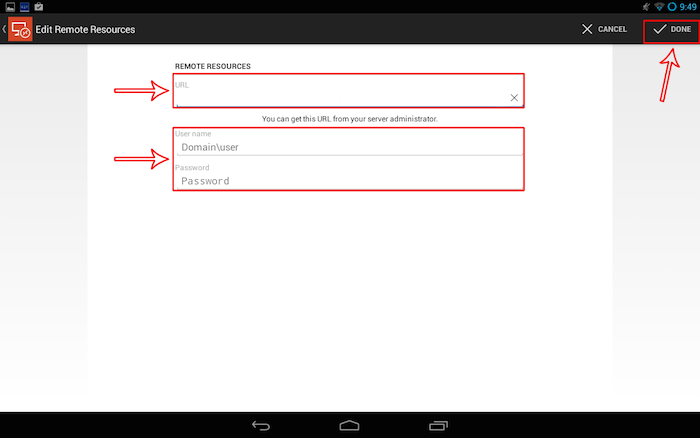 Login Credentials