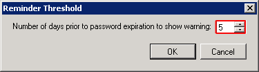 password reminder interval